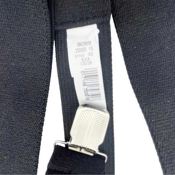 NWT Dickies Men's 1.5” Solid Black Straight Clip Adjustable X Back Suspender OS - Picture 8 of 10